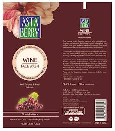 ASTA BERRY WINE FACE WASH trademark