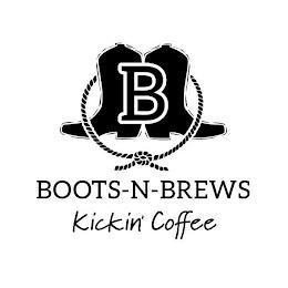 B BOOTS -N- BREWS KICKIN' COFFEE trademark