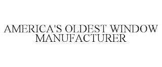 AMERICA'S OLDEST WINDOW MANUFACTURER trademark