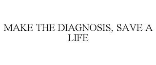 MAKE THE DIAGNOSIS, SAVE A LIFE trademark