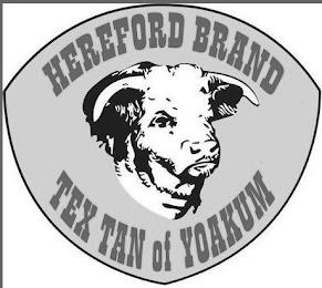 HEREFORD BRAND TEX TAN OF YOAKUM trademark