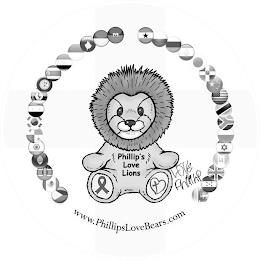 PHILLIP'S LOVE LIONS LOVE PHILLIP WWW.PHILLIPSLOVEBEARS.COM trademark