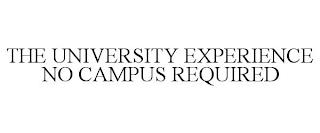 THE UNIVERSITY EXPERIENCE NO CAMPUS REQUIRED trademark