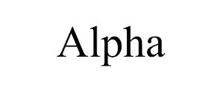 ALPHA trademark