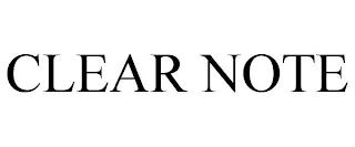 CLEAR NOTE trademark