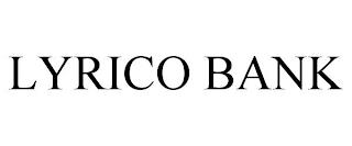 LYRICO BANK trademark