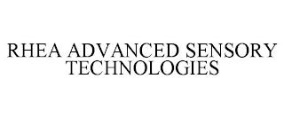 RHEA ADVANCED SENSORY TECHNOLOGIES trademark