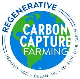 REGENERATIVE CARBON CAPTURE FARMING HEALTHY SOIL  CLEAN AIR  TO SAVE OUR EARTH trademark