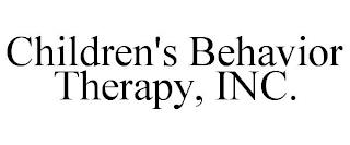 CHILDREN'S BEHAVIOR THERAPY, INC. trademark