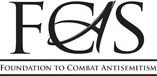 FCAS FOUNDATION TO COMBAT ANTISEMITISM BW LOGO trademark