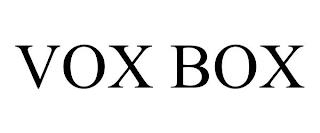 VOX BOX trademark