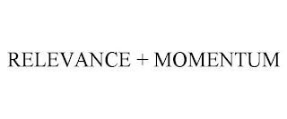 RELEVANCE + MOMENTUM trademark