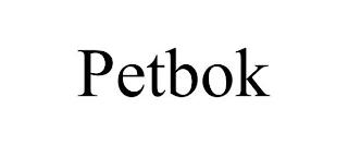 PETBOK trademark