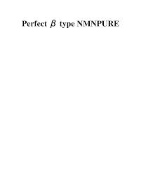 PERFECT SS TYPE NMNPURE trademark