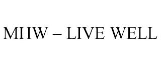 MHW - LIVE WELL trademark