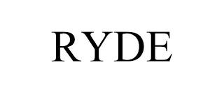 RYDE trademark