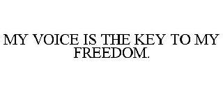 MY VOICE IS THE KEY TO MY FREEDOM. trademark