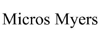 MICROS MYERS trademark