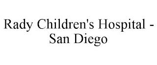 RADY CHILDREN'S HOSPITAL - SAN DIEGO trademark