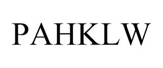 PAHKLW trademark