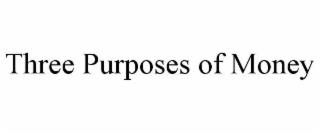 THREE PURPOSES OF MONEY trademark